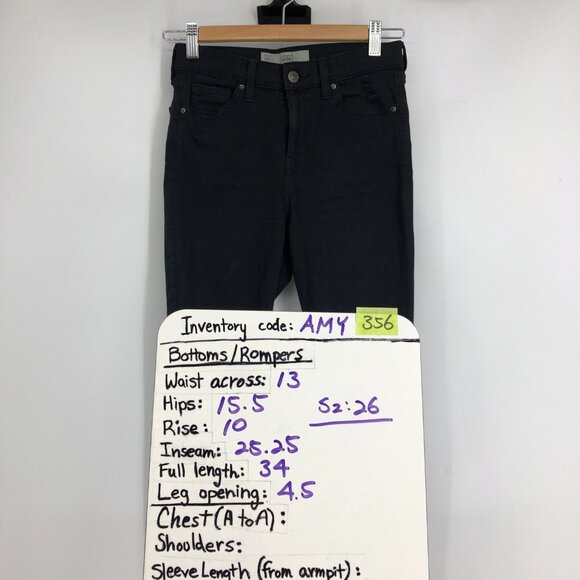 Topshop Black Distressed Knee Moto Jamie Skinny Jeans size 26 - Picture 15 of 16